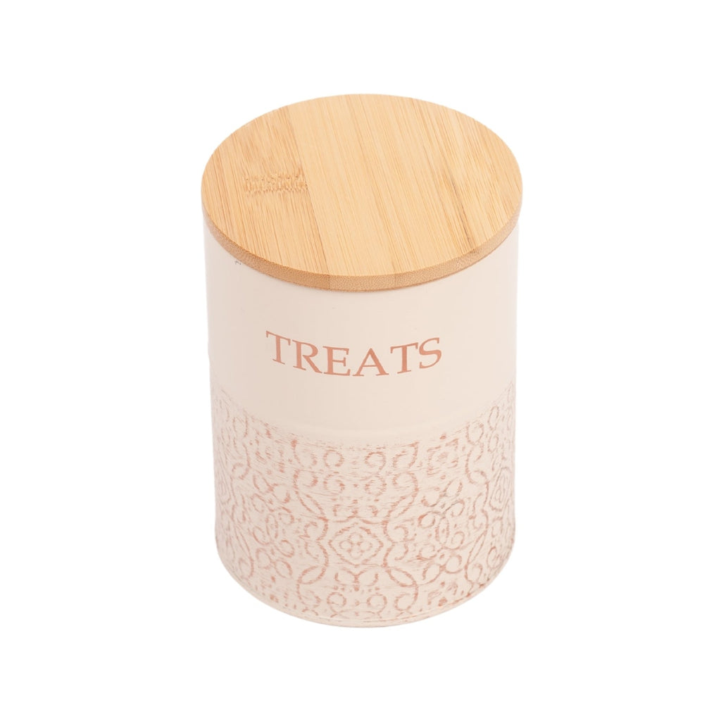 Country Living White Swan treat jars for storing dog treats, leashes or other small pet supplies