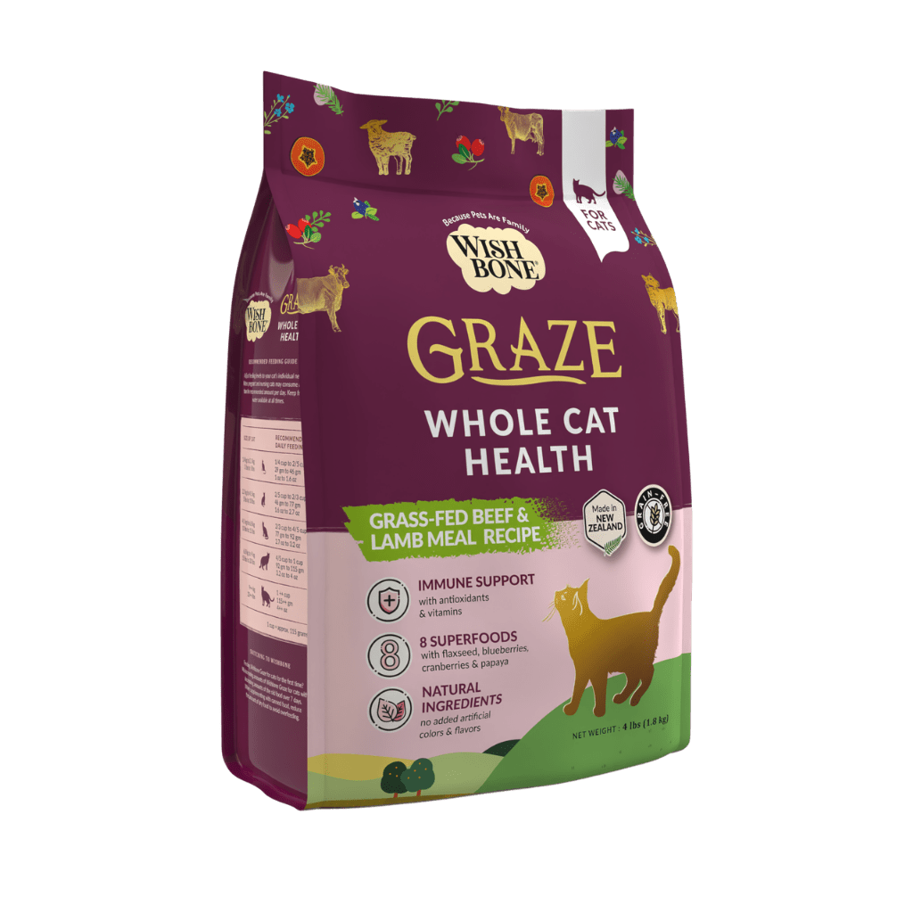 Wishbone Graze Beef & Lamb grain-free dry cat food, 4 lb (1.8 kg) size