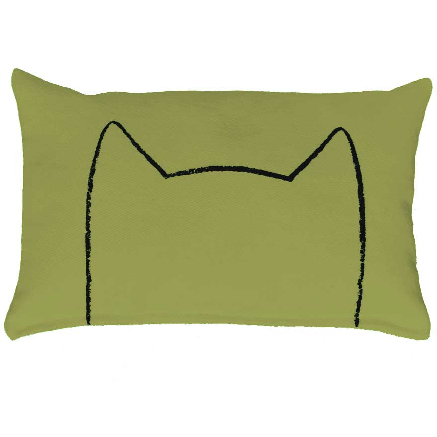 Avocado green Xenotees cat pillow kicker toy that fits IKEA DUKTIG doll beds