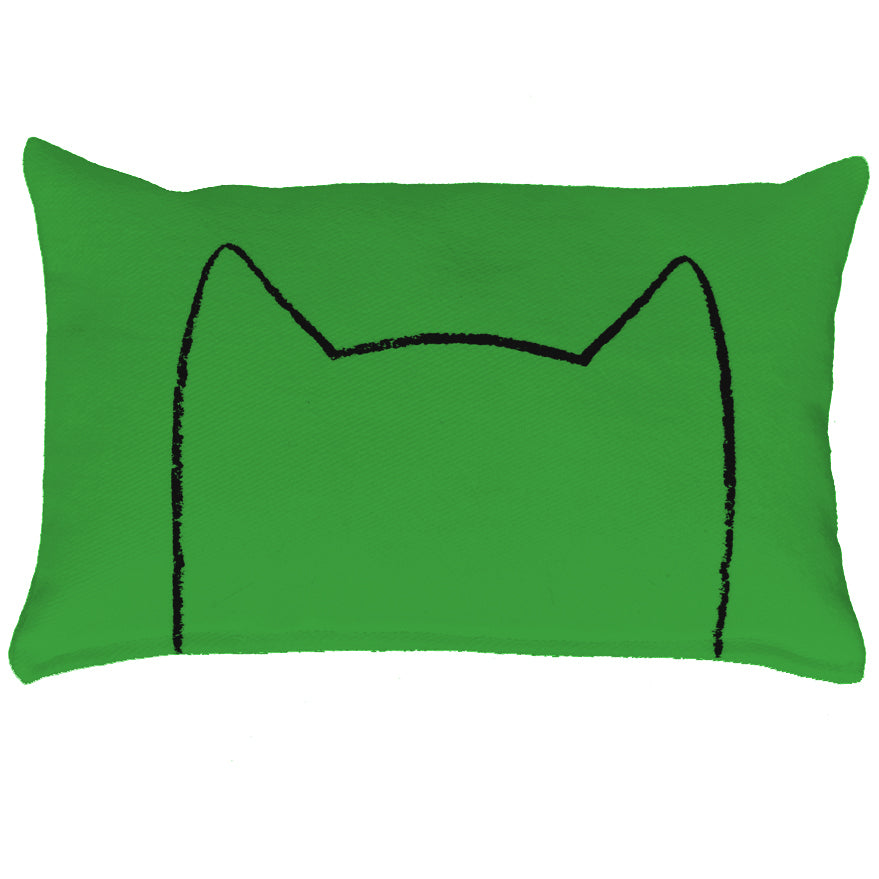 Lime green Xenotees miniature cat bed pillow with optional organic catnip