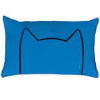 Teal blue Xenotees mini cat bed pillow made from sturdy cotton canvas