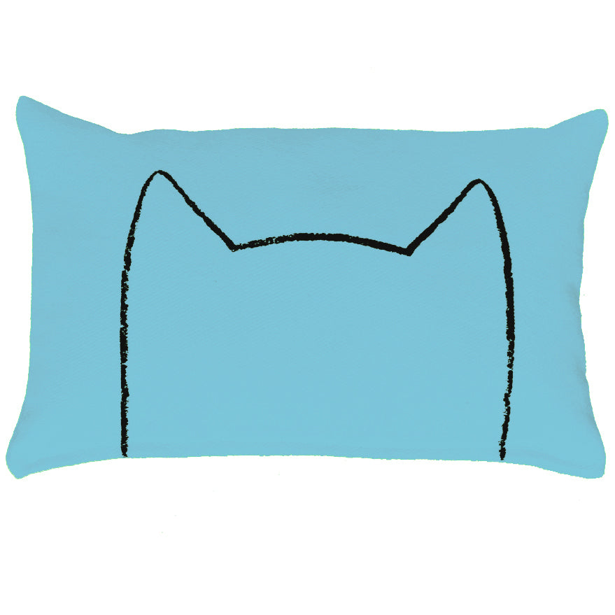 Baby blue Xenotees mini catnip kicker pillow for cats and kittens